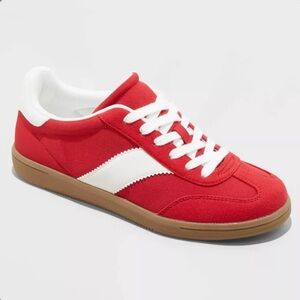 Red Women's Spencer Fashion Sneakers with Memory Foam Insole